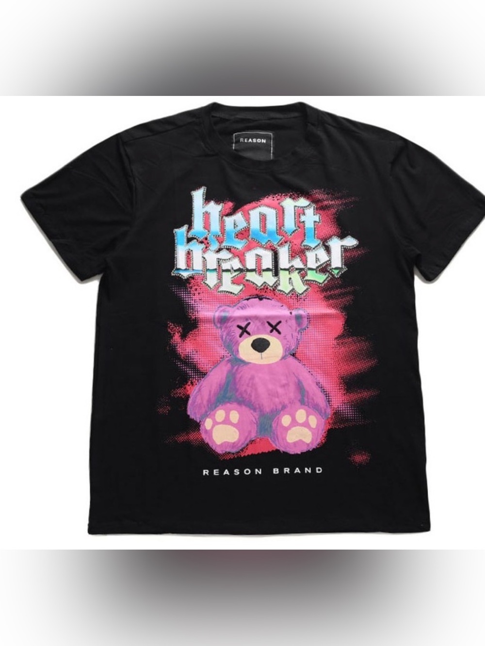 Reason Brand "Heart Breaker" Teddy Bear Graphic T-Shirt